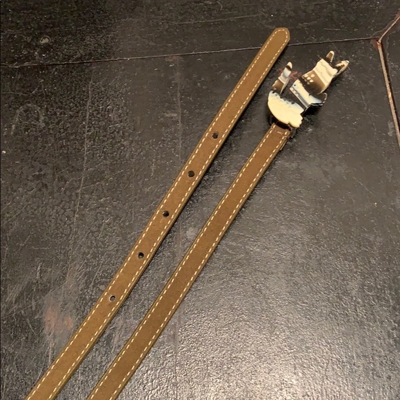 NWOT Lacoste leather belt w/crocodile logo buckle main image 5